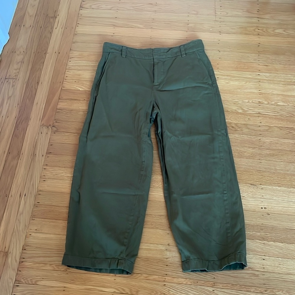 Vince Wide Leg Crop pant Olive size 14